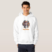 Cool Cavalier Koning Charles Spaniel met Zonnebril Hoodie (Voorkant volledig)