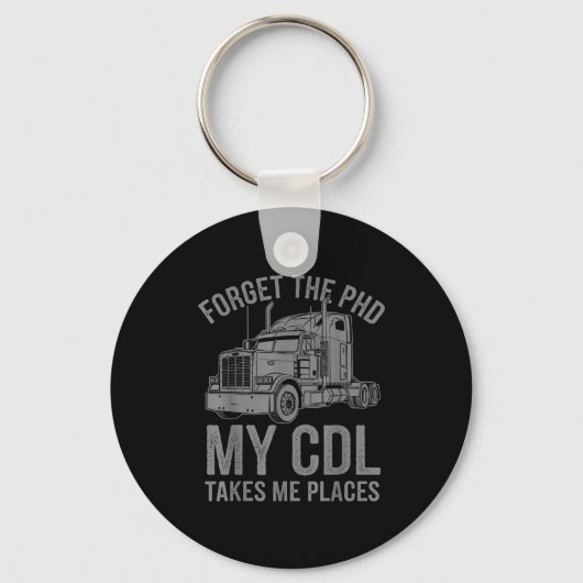 Cool Cdl Trucker Art For Men Women Trucking Cdl Tr Sleutelhanger (Voorkant)