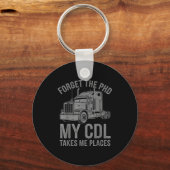 Cool Cdl Trucker Art For Men Women Trucking Cdl Tr Sleutelhanger (Voorkant)