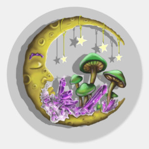 Cool Celestial champignon ontworpen rond sticker