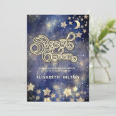 Cool Celestial maan en sterren zoet zestien Kaart (Staand voorkant)
