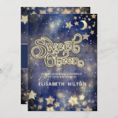 Cool Celestial maan en sterren zoet zestien Kaart (Voorkant / Achterkant)