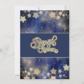 Cool Celestial maan en sterren zoet zestien Kaart (Achterkant)