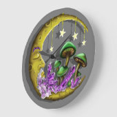 Cool Celestial paddenstoel ontworpen Grote Klok (Hoek)