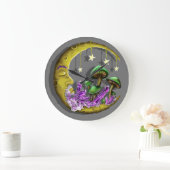 Cool Celestial paddenstoel ontworpen Grote Klok (Huis)