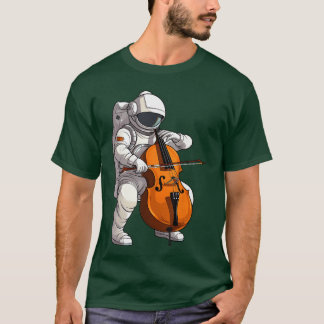 Cool Cello Art Cellist Music Cello Player Astronau T-shirt