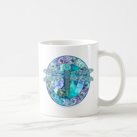 Cool Celtic Dragonfly Koffiemok (Rechts)