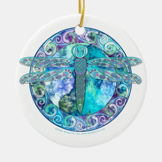 Cool Celtic Dragonfly Ornament (Voorkant)