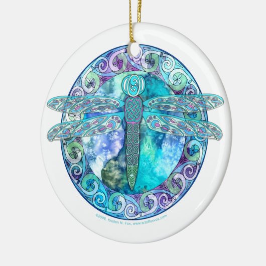 Cool Celtic Dragonfly Ornament (Links)