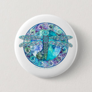 Cool Celtic Dragonfly Ronde Button 5,7 Cm