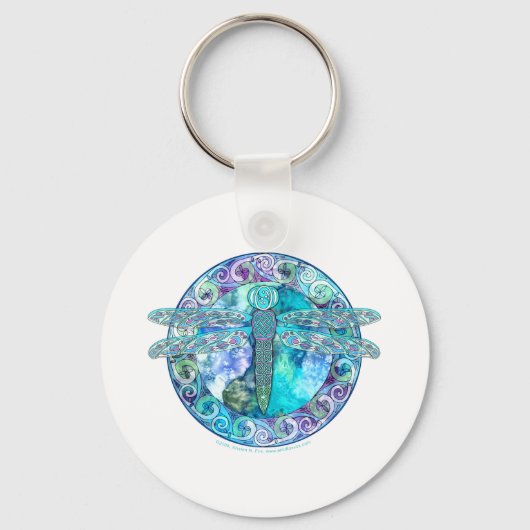 Cool Celtic Dragonfly Sleutelhanger (Voorkant)