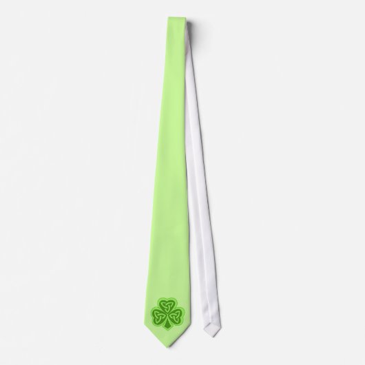 Cool Celtic Knot Shamrock Stropdas (Voorkant)