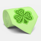 Cool Celtic Knot Shamrock Stropdas (Opgerold)