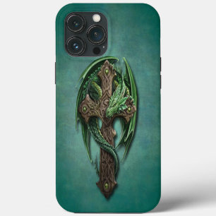 Cool Celtic Tribal Cross Dragon Tattoo Art Design iPhone 13 Pro Max Hoesje