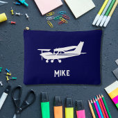 Cool Cessna vliegtuig, eenvoudig, blauw, luchtvaar Etui