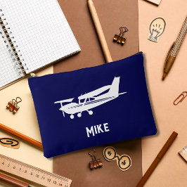 Cool Cessna vliegtuig, eenvoudig, blauw, luchtvaar Etui