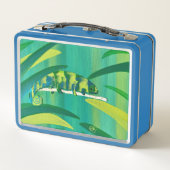 Cool Chameleon Art on Metal Lunch Boxes (Achterkant)