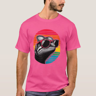 Cool Chameleon Reptile  Sunset Zonnebril 7 T-shirt