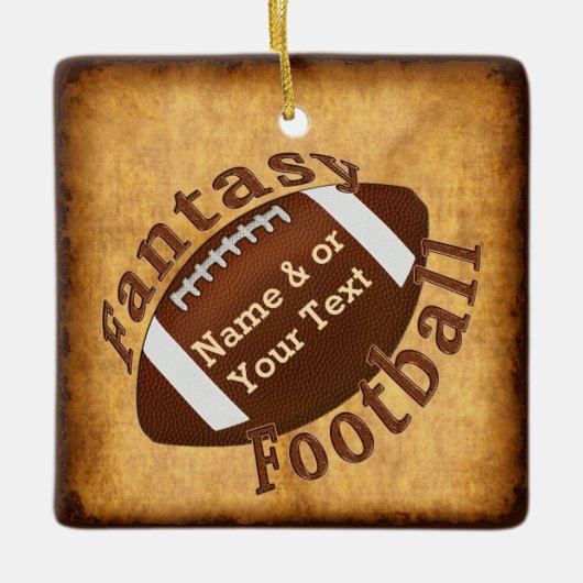 Cool Cheap Fantasy Football Gift Ideeën personalis Keramisch Ornament (Voorkant)