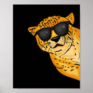 Cool Cheetah Lover Gift Kinder Sunglases Cheetah Poster