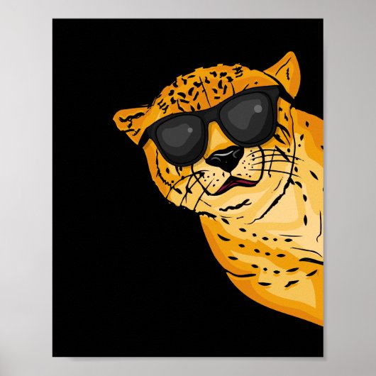 Cool Cheetah Lover Gift Kinder Sunglases Cheetah Poster (Voorkant)