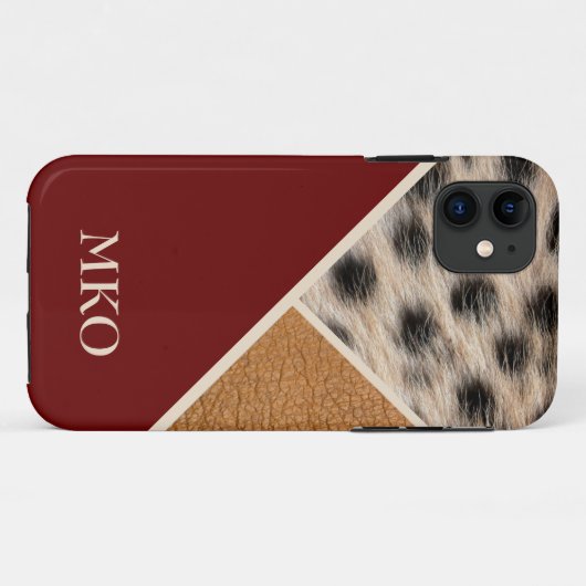 Cool Cheetah monogram Case-Mate iPhone Case (Achterkant (horizontaal))