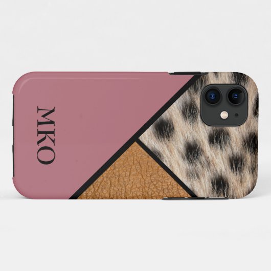 Cool Cheetah monogram Case-Mate iPhone Case (Achterkant (horizontaal))