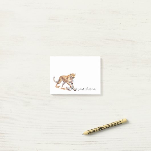 Cool Cheetah Post-it® Notes (Op bureau)
