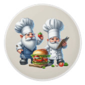 Cool chef kabouter liefhebbers keramische knop (Voorkant)