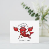 Cool Chef lobster voegt tekst toe Briefkaart (Staand voorkant)