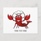 Cool Chef lobster voegt tekst toe Briefkaart (Voorkant)
