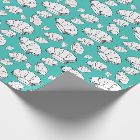 Cool Chef Petten Patroon Liefde Bakken en Koken Cadeaupapier (Hoek)