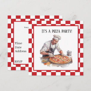 Cool chef pizza feest kaart