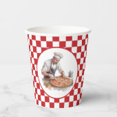Cool chef pizza feest papieren bekers (Voorkant)