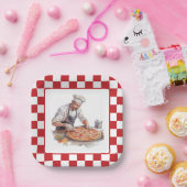 Cool chef pizza feest papieren bordje (Feest)