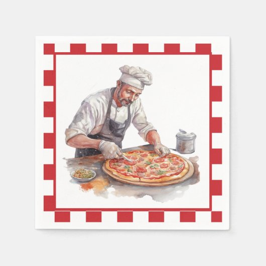Cool chef pizza feest servet (Voorkant)