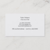 Cool Chef Rustiek Kopermes Logo Graniet Visitekaartje (Achterkant)