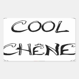 COOL CHÊNE - Games des Mots - Francois Ville Rechthoekige Sticker