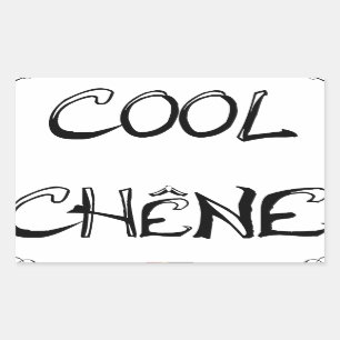 COOL CHÊNE - Games des Mots - Francois Ville Rechthoekige Sticker