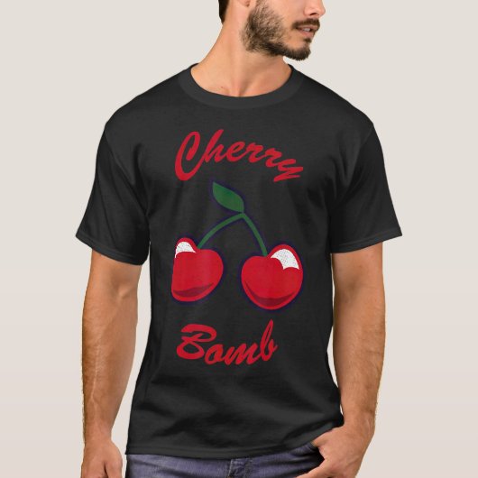 Cool Cherry bom 70s 80s 90s Fruit Retro T-shirt (Voorkant)