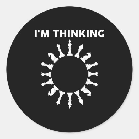 Cool Chess Art For Men Women Kids Chess Player Che Ronde Sticker (Voorkant)