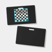Cool Chess Board Halloween Costume Funny Lazy DIY Badge (Voor- en achterkant)