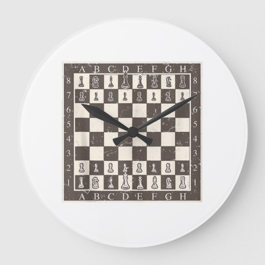 Cool Chess Board Halloween Costume Funny Lazy DIY Grote Klok (Voorkant)