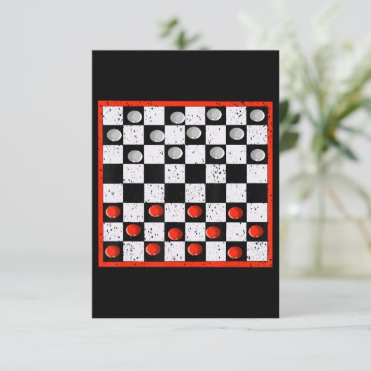 Cool Chess Board Halloween Costume Funny Lazy DIY Informatiekaartje (Staand voorkant)