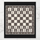 Cool Chess Board Halloween Costume Funny Lazy DIY Wijn Etiket (Enkel label)