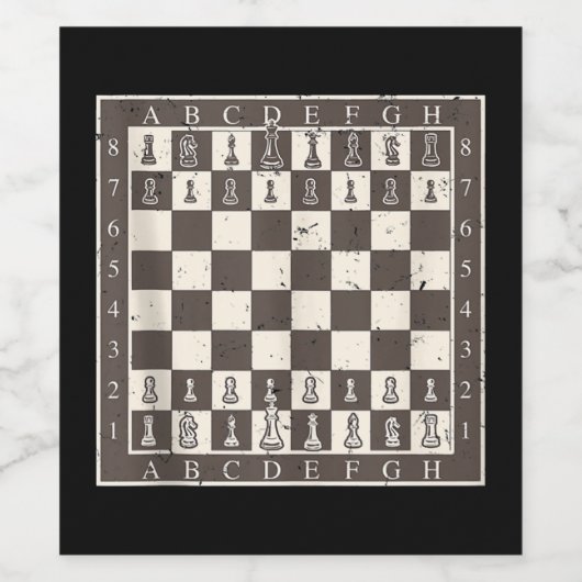 Cool Chess Board Halloween Costume Funny Lazy Wijn Etiket (Enkel label)