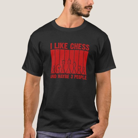 Cool Chess Lovers Art for Men Board Game Che T-shirt (Voorkant)