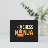 Cool Chess Ninja Chess Lovers Gift Aankondigingskaart (Staand voorkant)
