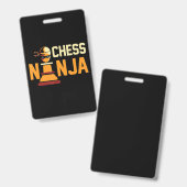 Cool Chess Ninja Chess Lovers Gift Badge (Voor- en achterkant)
