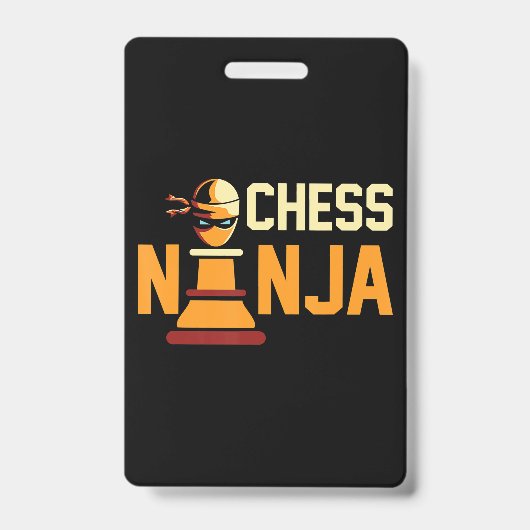 Cool Chess Ninja Chess Lovers Gift Badge (Voorzijde)